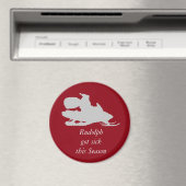 Funny Santa auf dem Schneemobil-Magnet Magnet (In Situ (Geschirrspüler))
