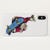 Funny Santa auf Skateboard Frohe Weihnachtsfeierta Case-Mate iPhone Hülle (Rückseite (Horizontal))
