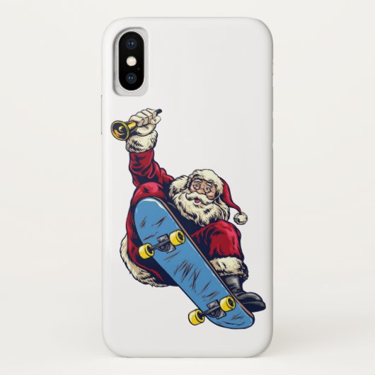 Funny Santa auf Skateboard Frohe Weihnachtsfeierta Case-Mate iPhone Hülle (Rückseite)