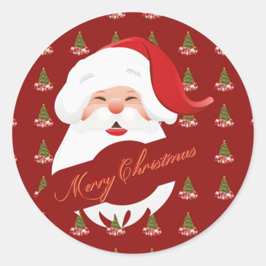 Funny Santa - Aufkleber (Vorderseite)
