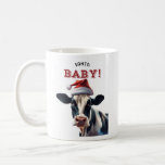 Funny Santa Baby Christmas Holstein Cow Kaffeetasse<br><div class="desc">Santa Baby! Holstein Kuh Weihnachtsmann. Eine bezaubernde Kuhkaffee-Tasse mit einer Weihnachtsferien-Drehung. Das ideale Geschenk für Hobby-Bauer,  Milchprodukte,  Bauer oder jeden Tag Kuhliebhaber.</div>