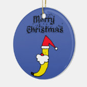 Funny Santa Banana Frohe Weihnachten Keramik Ornament (Links)