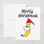 Funny Santa Banana Frohe Weihnachten Postkarte (Vorne/Hinten)