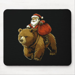 Funny Santa Bear Weihnachts Grafik T-Shirt Kinder Mousepad