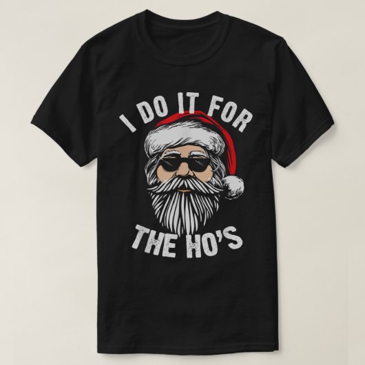 Funny Santa Beard Christmas Humor T-Shirt (Design vorne)