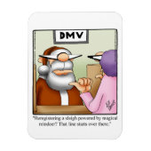 Funny Santa bei DMV Spaß Magnet Geschenk (Vertikal)