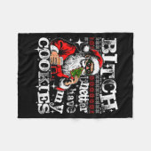 Funny Santa, Better Have My Cookies Humor Sarcasti Fleecedecke (Vorderseite (Horizontal))