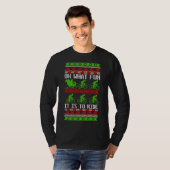 Funny Santa Bicycle Radfahrer Ugly Weihnachtskraut T-Shirt (Vorne ganz)