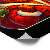 Funny Santa Bigfoot Christmas Sasquatch Xmas Boys Poster (Ecke)