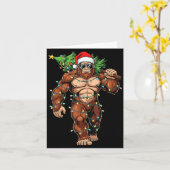 Funny Santa Bigfoot Christmas Tree Christmas Crypt Karte (Gelbe Blume)