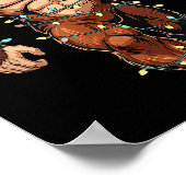 Funny Santa Bigfoot Christmas Tree Christmas Crypt Poster (Ecke)