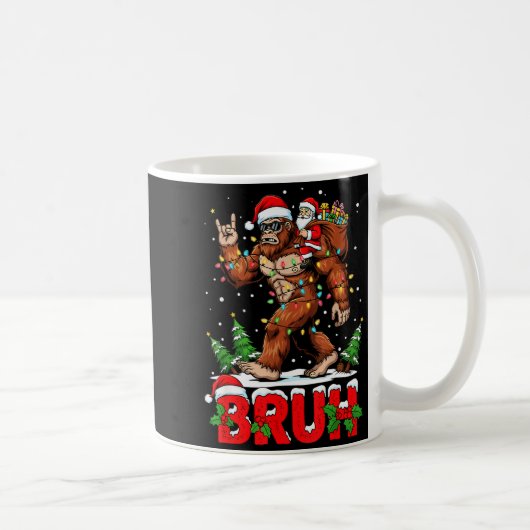 Funny Santa Bigfoot Sasquatch Rock Christmas Xmas Kaffeetasse (Rechts)