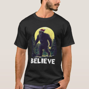 Funny Santa Bigfoot Weihnachtsfeier Sasquatch Glau T-Shirt