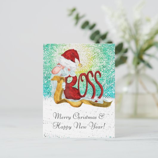 Funny Santa Boss Weihnachten (Stehend Vorderseite)