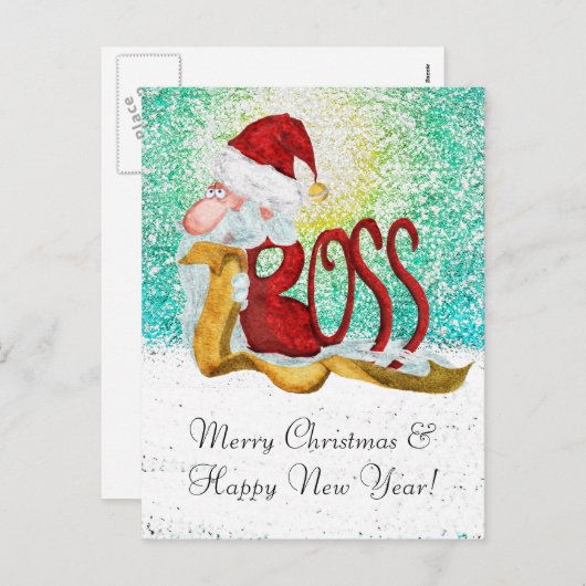 Funny Santa Boss Weihnachten (Vorne/Hinten)