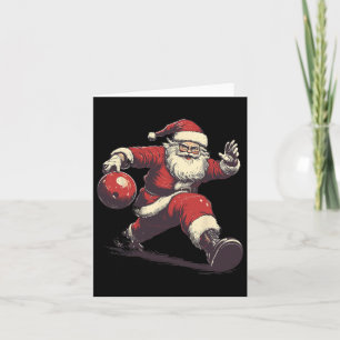Funny Santa Bowler Bowling Player Weihnachten Weih Karte