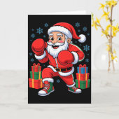Funny Santa Boxing Lover Boxer Holiday Christmas X Karte (Gelbe Blume)