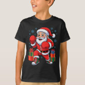 Funny Santa Boxing Lover Boxer Holiday Christmas X T-Shirt (Vorderseite)