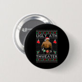 Funny Santa Boxing Ugly Ath Sweater Merry Christma Button (Vorne & Hinten)