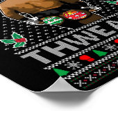 Funny Santa Boxing Ugly Ath Sweater Merry Christma Poster (Ecke)