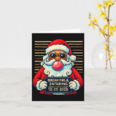 Funny Santa Breaking And Entering Christmas Karte (Gelbe Blume)