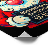 Funny Santa Breaking And Entering Christmas Poster (Ecke)