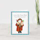 Funny Santa Bringing The Liquor Weihnachten Karte (Vorderseite)