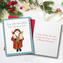 Funny Santa Bringing The Liquor Weihnachten Karte