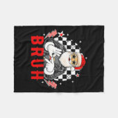 Funny Santa, Bruh Christmas Funny Meme Gift Tee  Fleecedecke (Vorderseite (Horizontal))