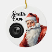 Funny Santa Cam Weihnachten Keramik Ornament (Vorne)