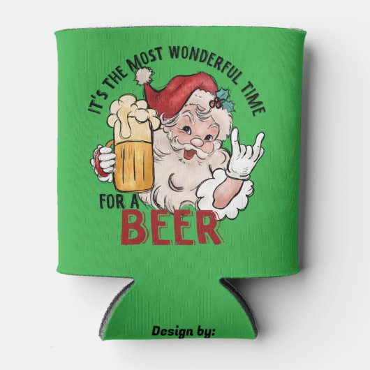 Funny Santa Can Cooler zu Weihnachten Dosenkühler (Vorderseite)