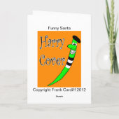 Funny Santa Card Feiertagskarte (Rückseite)