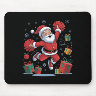 Funny Santa Cheering Cheerleading Christmas Xmas P Mousepad