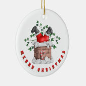 Funny Santa Chimney Frohe Weihnachten Keramik Ornament (Rechts)