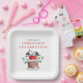 Funny Santa Chimney Weihnachts-Party Pappteller (Party)