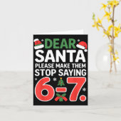 Funny Santa Christmas 67 Meme Six Seven  Karte (Gelbe Blume)
