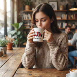   Funny santa christmas cartoon  illustration  Kaffeetasse