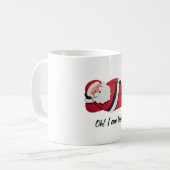Funny santa christmas cartoon illustration Kaffeetasse (Vorderseite Links)