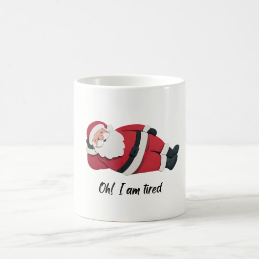 Funny santa christmas cartoon illustration Kaffeetasse (Mittel)