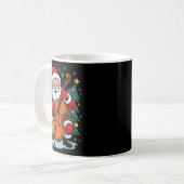 Funny Santa Christmas Design Cello Holiday Xmas Pa Kaffeetasse (Vorderseite Links)