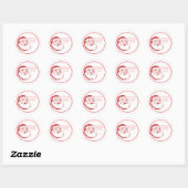 Funny Santa Christmas Holiday Envelope Seals Cute  Runder Aufkleber (Blatt)