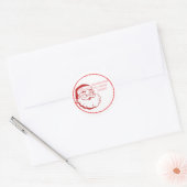 Funny Santa Christmas Holiday Envelope Seals Cute  Runder Aufkleber (Umschlag)