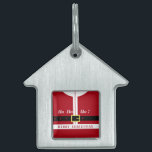 Funny Santa Christmas Pet ID Tag Tiermarke<br><div class="desc">Funny Christmas Pet ID Tags Weihnachtsmann Design - Geschenke für jedermann - Anpassbar - oder wählen / Fügen Sie Ihren einzigartigen Text / Name / Farbe - Ihre speziellen Begleitheitsgeschenke machen - Neu vergrössern und verschieben oder entfernen und fügen Sie Elemente / Text mit Anpassungs-Tool ! Design von MIGNED. Bitte...</div>