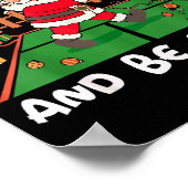 Funny Santa Ckleball Christmas Eat Dink And Be Mer Poster (Ecke)