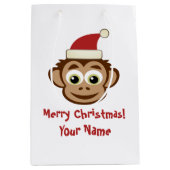 Funny Santa Claus Affe Weihnachtsgeschenke Mittlere Geschenktüte (Vorderseite)