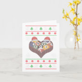 Funny Santa Claus Ball Pool Player Ugge Weihnachte Karte (Gelbe Blume)