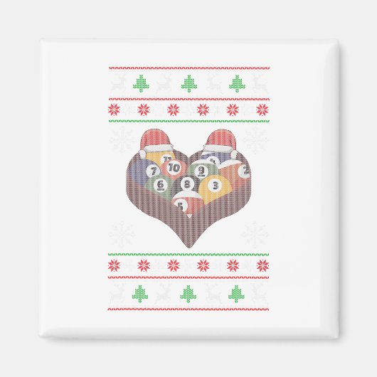 Funny Santa Claus Ball Pool Player Ugge Weihnachte Magnet (Vorne)