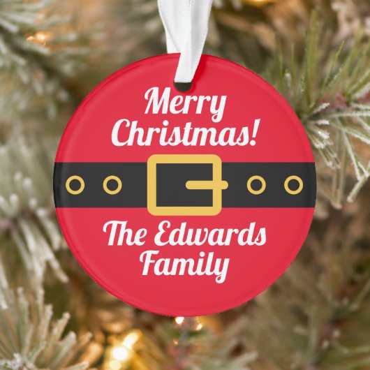 Funny Santa Claus Bauch Cartoon Weihnachtsfest Fot Ornament (Baum)