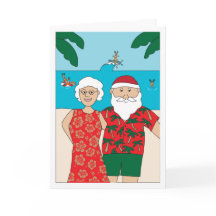 Funny Santa Claus Beach