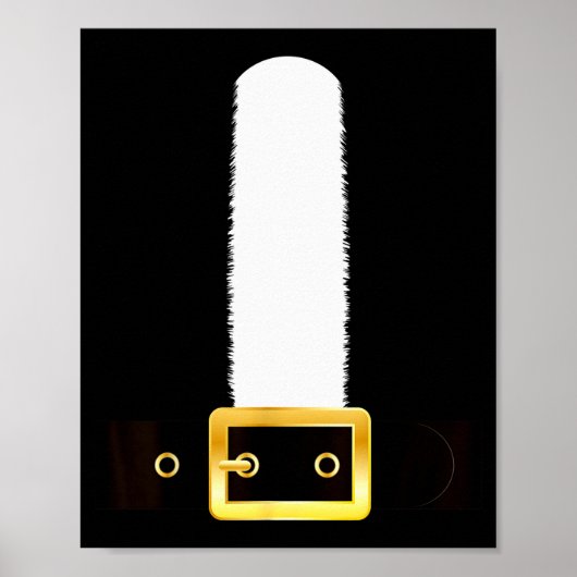 Funny Santa Claus Christmas Eve Morning Suit Belt Poster (Vorne)